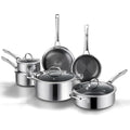 10-Piece Hybrid Nonstick Stainless Cookware Set
